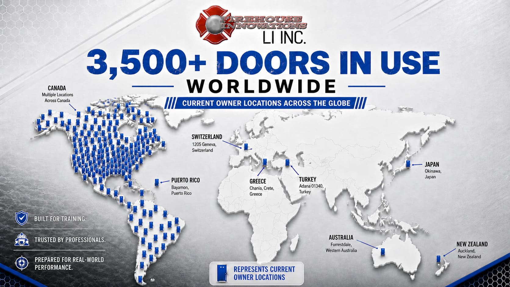 Firehouse Innovations 3500+ doors in use