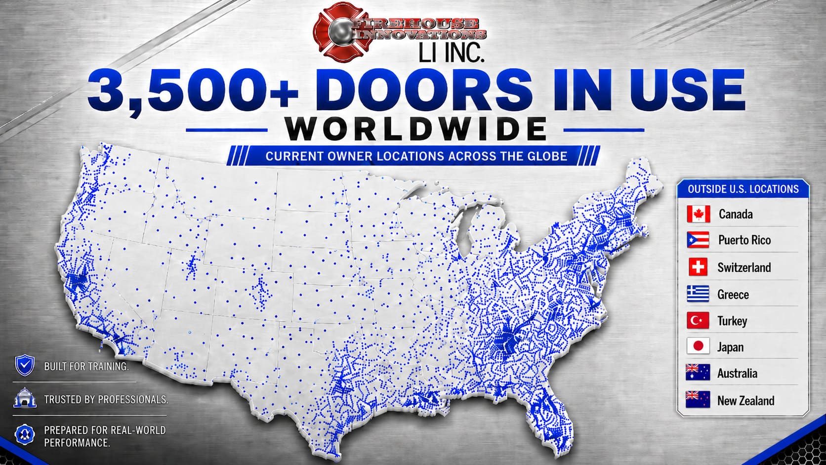 Firehouse Innovations 3500+ doors in use